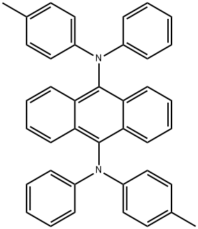 9,10-ビス[N-(p-トリル)アニリノ]アントラセン 化学構造式