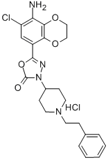 SL-650155|5-(8-氨基-7-氯-2,3-二氢-1,4-苯并二恶烷-5-基)-3-[1-(2-苯基乙基)哌啶-4-基]-1,3,4-恶二唑-2(3H)-酮盐酸盐