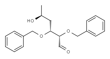 2,3-Di-O-benzyl-4-deoxy-L-fucose Struktur