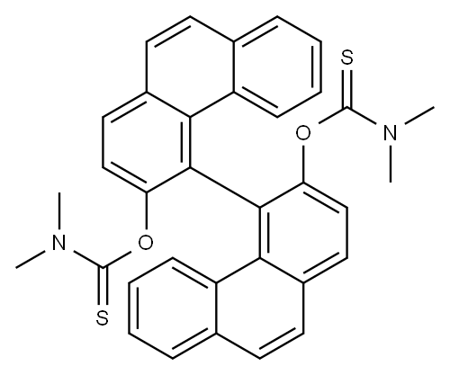 Carbamothioic acid, dimethyl-, O,O-4,4-biphenanthrene-3,3-diyl ester Struktur