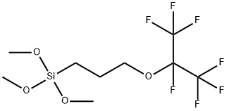 3-ヘプタフルオロイソプロポキシプロピルトリメトキシシラン 化学構造式