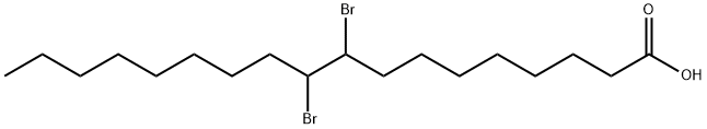 9,10-ジブロモオクタデカン酸 化学構造式