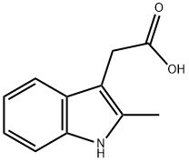 2-メチルインドール-3-酢酸 化学構造式