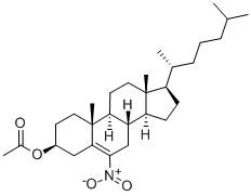 6-ニトロコレスタ-5-エン-3β-オールアセタート 化学構造式