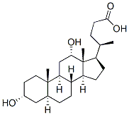 3α,12α-ジヒドロキシ-5α-コラン-24-酸 化学構造式