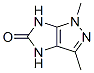 Imidazo[4,5-c]pyrazol-5(1H)-one,  4,6-dihydro-1,3-dimethyl- Structure