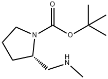 (S)-2-[(甲基氨基)甲基]-1-吡咯烷羧酸叔丁酯, 191231-58-0, 结构式