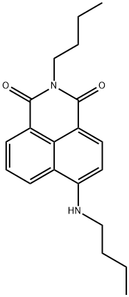 N-ブチル-4-(ブチルアミノ)-1,8-ナフタレンジカルボイミド 化学構造式