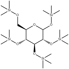 1-O,2-O,3-O,4-O,6-O-ペンタキス(トリメチルシリル)-D-グルコピラノース 化学構造式