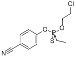 Phosphonothioic acid, ethyl-, O-(2-chloroethyl) ester, O-ester with p- hydroxybenzonitrile Structure