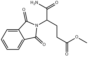 rac-(R*)-γ-(アミノカルボニル)-1,3-ジヒドロ-1,3-ジオキソ-2H-イソインドール-2-ブタン酸メチル 化学構造式