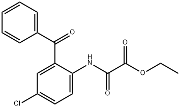(2-苯甲酰基-4-氯苯胺基)(氧代)乙酸乙酯,19144-20-8,结构式