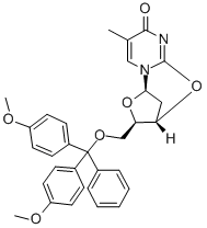 5'-O-(4,4'-DIMETHOXYTRITYL)-2,3'-ANHYDROTHYMIDINE Struktur