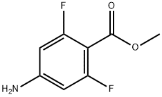 Benzoic acid, 4-amino-2,6-difluoro-, methyl ester (9CI) Struktur