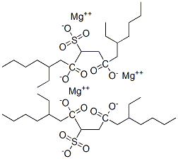 magnesium 1,4-bis(2-ethylhexyl) 2-sulphonatosuccinate Structure