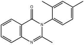 2-メチル-3-(2,4-ジメチルフェニル)キナゾリン-4(3H)-オン 化学構造式