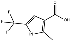2-甲基-5-(三氟甲基)-1H-吡咯-3-羧酸, 191548-90-0, 结构式
