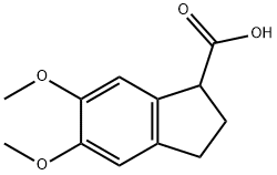 1H-Indene-1-carboxylic acid, 2,3-dihydro-5,6-dimethoxy- Structure