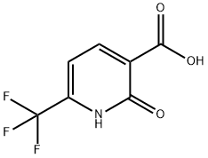 2-ヒドロキシ-6-(トリフルオロメチル)ニコチン酸 化学構造式