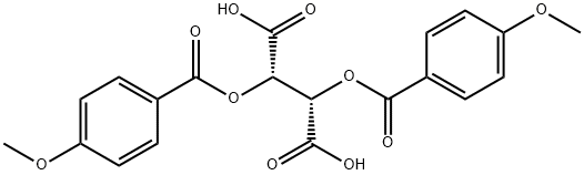 (+)-ジ-p-アニソイル-D-酒石酸 化学構造式