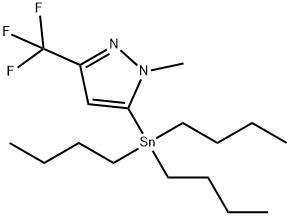 1-Methyl-5-(tributylstannyl)-3-(trifluoromethyl)-1H-pyrazole Struktur