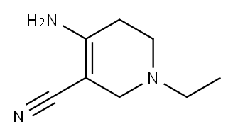 3-Pyridinecarbonitrile,  4-amino-1-ethyl-1,2,5,6-tetrahydro- Struktur
