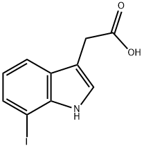1H-Indole-3-aceticacid,7-iodo-(9CI) Structure