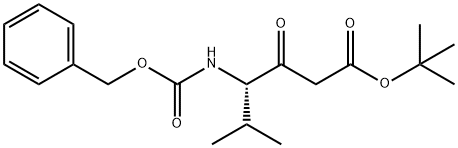 tert-Butyl (S)-4-(Cbz-amino)-5-methyl-3-oxohexanoate Structure