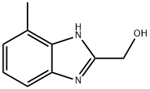 (7 - 甲基 - 1H - 苯并[D]咪唑 - 2 - 基)甲醇, 191794-20-4, 结构式