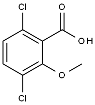 3,6-ジクロロ-2-メトキシ安息香酸 塩化物 化学構造式