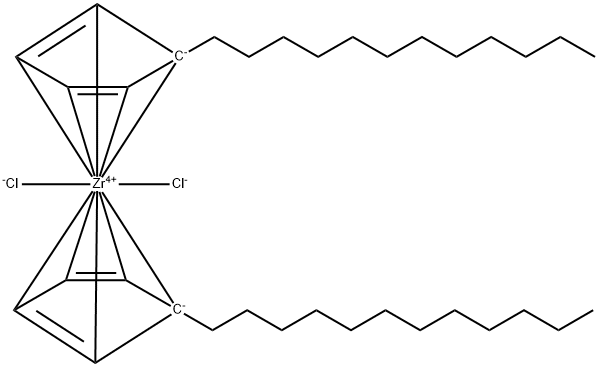 双(十二烷基环戊二烯)二氯化锆, 191803-23-3, 结构式