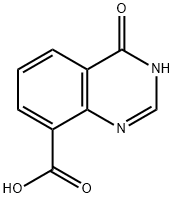 3,4-ジヒドロ-4-オキソ-8-キナゾリンカルボン酸 化学構造式