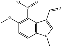5-METHOXY-1-METHYL-4-NITROINDOLE-3-CARBOXALDEHYDE 化学構造式