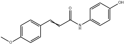 (E)-N-(4-羟基苯基)-3-(4-甲氧苯基)丙烯酰基酰胺,19186-86-8,结构式