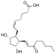 (Z)-7-[(1S,2R,3R,5S)-3,5-dihydroxy-2-[(E)-3-oxooct-1-enyl]cyclopentyl]hept-5-enoic acid Struktur
