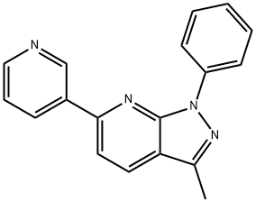 3-methyl-1-phenyl-6-pyridin-3-yl-1H-pyrazolo[3,4-b]pyridine Struktur