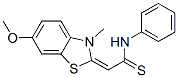 2-(6-methoxy-3-methyl-2(3H)-benzothiazolylidene)-N-phenylethanethioamide Structure