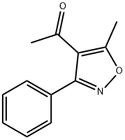 4-アセチル-5-メチル-3-フェニルイソオキサゾール 化学構造式