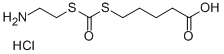 Carbonic acid, dithio-, S-(2-aminoethyl) ester, S-ester with 5-mercapt ovaleric acid, hydrochloride 化学構造式