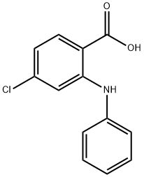 4-氯-2-(苯基氨基)苯甲酸, 19218-88-3, 结构式
