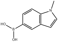 1-メチルインドール-5-ボロン酸 化学構造式