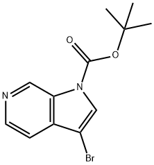 tert-butyl 3-bromo-1H-pyrrolo[2,3-c]pyridine-1-carboxylate 结构式