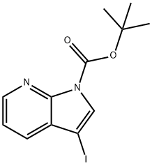 3-IODO-PYRROLO[2,3-B]PYRIDINE-1-CARBOXYLIC ACID TERT-BUTYL ESTER Structure