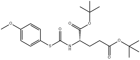 GlutaMic acid, N-[[(4-Methoxyphenyl)thio]carbonyl]-, bis(1,1-diMethylethyl) ester 化学構造式