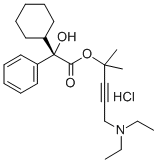 Benzeneacetic acid, alpha-cyclohexyl-alpha-hydroxy-, 4-(diethylamino)- 1,1-dimethyl-2-butynyl ester, hydrochloride, (S)- Structure