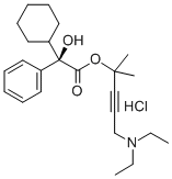Benzeneacetic acid, alpha-cyclohexyl-alpha-hydroxy-, 4-(diethylamino)- 1,1-dimethyl-2-butynyl ester, hydrochloride, (R)- Structure