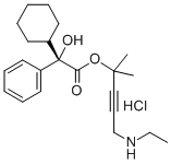 Benzeneacetic acid, alpha-cyclohexyl-alpha-hydroxy-, 4-(ethylamino)-1, 1-dimethyl-2-butynyl ester, hydrochloride, (S)- Structure