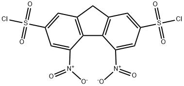 4,5-DINITRO-9H-FLUORENE-2,7-DISULFONYL DICHLORIDE,97% Struktur