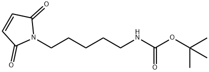 CarbaMic acid, [5-(2,5-dihydro-2,5-dioxo-1H-pyrrol-1-yl)pentyl]-, 1,1-diMethylethyl ester 化学構造式