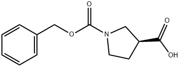 (S)-1-CBZ-ピロリジン-3-カルボン酸 化学構造式